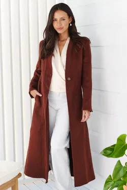 LAUREN WOOL COAT - AUTUMN LEAF - FINAL SALE