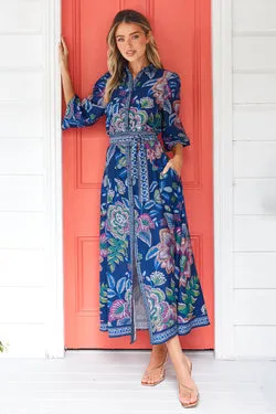 Lea Maxi Dress - Cobalt