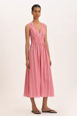 Lia Dress - Cherry Check