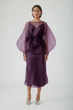 LIBA DRESS - AUBERGINE