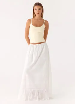 Lior Cotton Maxi Skirt - White