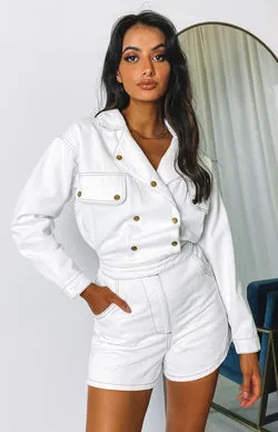 Lizzo Denim Jumpsuit Cream
