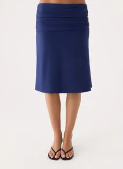 Lorelei Midi Skirt - Rich Blue