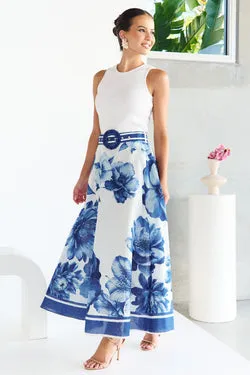 Lucia Maxi Skirt - Azure Blue - SALE