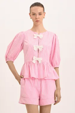 Lupe Short - Pink Floss Stripe