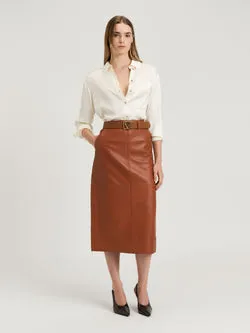 LEATHER PENCIL SKIRT