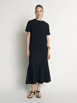 Double Weave Fluted Skirt