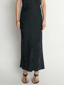 Blossom Jacquard Bias Skirt