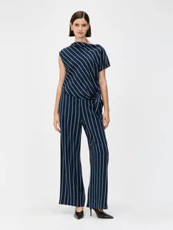 NAVY PINSTRIPE PANT