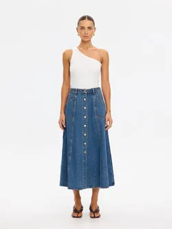 Rita Denim Midi Skirt