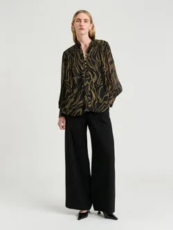 ABSTRACT ZEBRA GEORGETTE BLOUSE