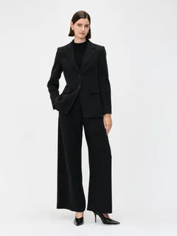 DRAPEY ECOVERO VISCOSE SEMI FITTED BLAZER