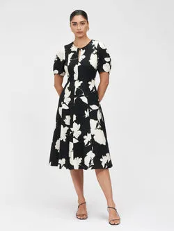 MONOCHROME OPALINE MIDI DRESS