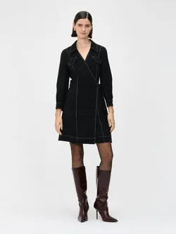 VISCOSE TWILL WRAP DRESS
