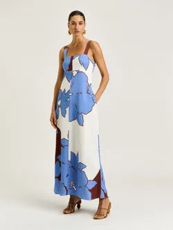 LILAC POINSETTIA MAXI SUNDRESS