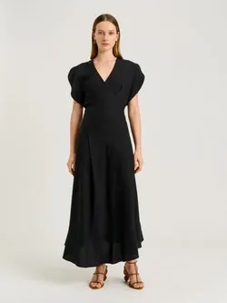 LYOCELL COTTON BIAS MIDI DRESS