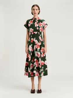 PINK HAZE FLORAL MIDI DRESS