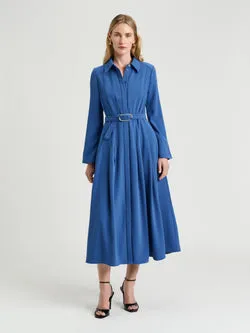STRETCH CREPE SHIRTDRESS