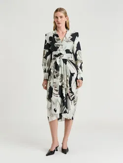 BAROQUE HAMMERED SATIN DRESS