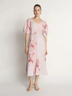 Blurred Lily Midi Dress