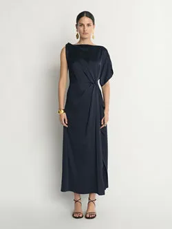 Drapey Knot Detail Dress