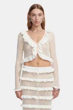 Mandy Knit Top Cream Pointelle