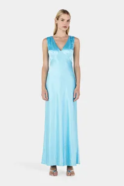 Marcelle Midi Dress Aqua