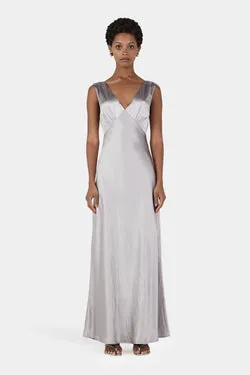Marcelle Midi Dress Silver