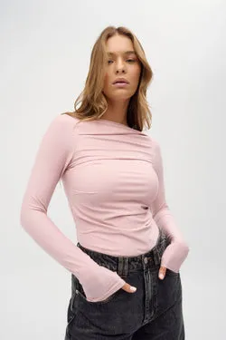 Margot Boat Neck Long Sleeve Vintage Pink - Final Sale