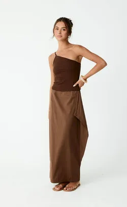 Sizzling Maxi Skirt (Coffee)