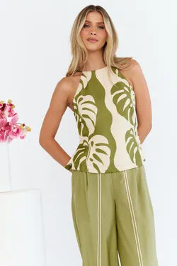 MON RENN Midsummer Palm Top - FINAL SALE