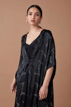 BIBI EMBELLISHED KIMONO-NOIR