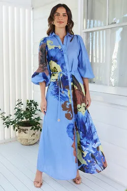 Matilda Maxi Dress - Azure Blue