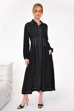 Matilda Midi Dress - Black - FINAL SALE