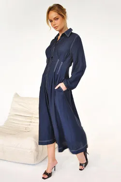Matilda Midi Dress - Navy - FINAL SALE
