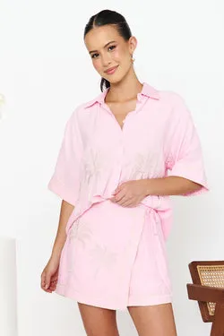 Maui Palm Skort - Baby Pink - FINAL SALE