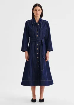 Pierrot Denim Dress_Indigo