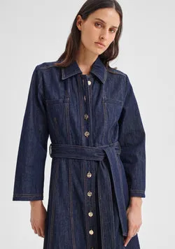 Pierrot Denim Dress_Indigo