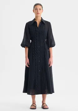 Constance Shirt Dress_Black