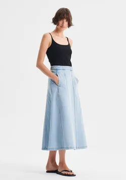 Hudson Denim Skirt_Blue