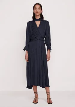 Oriana Midi Dress_Navy