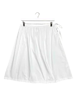 Size 10 | Sister White Cotton Midi Skirt