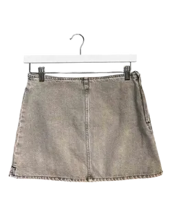 Size XS | Alpha60 Mini Burnt Denim Skirt