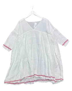 Size L | Meg by Design Red Check Linen Dress