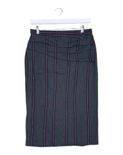 Size M | Humanoid A-Line Stripe Midi Skirt