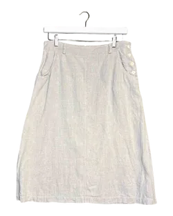 Size 1 (S) | Metta Melbourne Flax Linen Midi Skirt