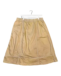 Sze XXL | Kowtow Camel Cotton Midi Skirt