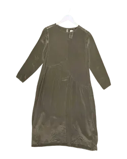 Size XS | Alpha60 Olive Silk Midi Dress