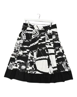 Size 14 | V.O.K Cotton Abstract Midi Skirt