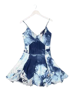 Size 12 | Roberta Scarpa Blue Flared Mini Dress